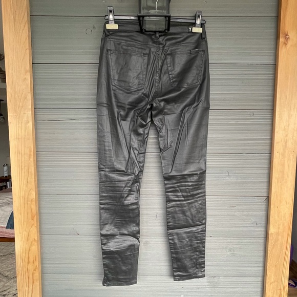 7 for all mankind black high rise skinny wax jeans size 26 - Picture 2 of 5